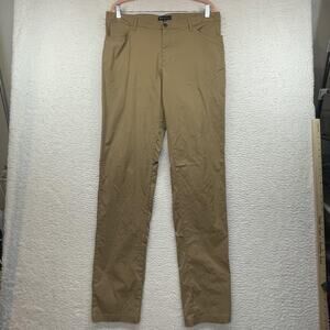American Tall Pants Mens 36x38 Khaki Stretch Nylon Performance Straight Casual